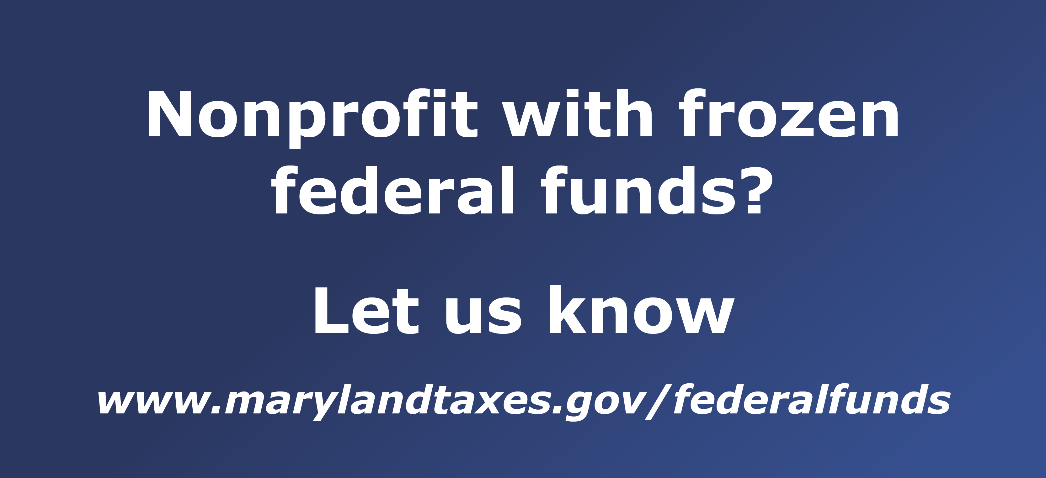 Nonprofit with frozen federal funds?